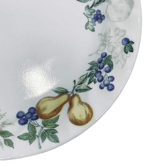 Corelle Set of 4 Chutney Salad Dessert Bread Plates Swirl Fruit Border 7.25" - Picture 4 of 12